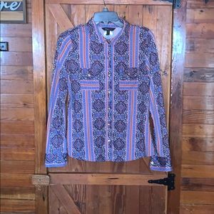 BCBG Maxazaria- women’s petite button-down shirt